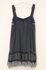 画像3: axes femme / ドットシフォンチュニック M ネイビー O-26-07-06-015-AX-OP-OW-OS (3)