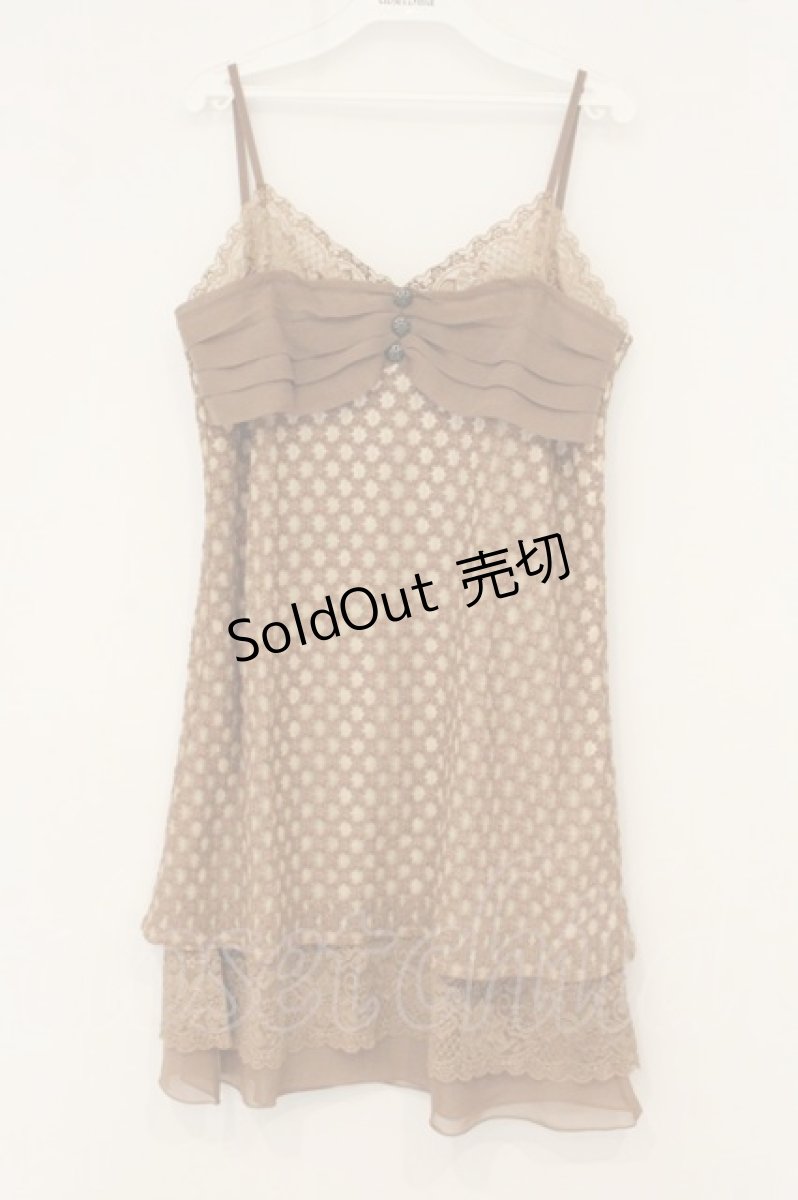 画像1: axes femme / 胸元デザインレーシーキャミチュニ M ブラウン×ベージュ O-26-07-06-020-AX-TO-OW-OS (1)