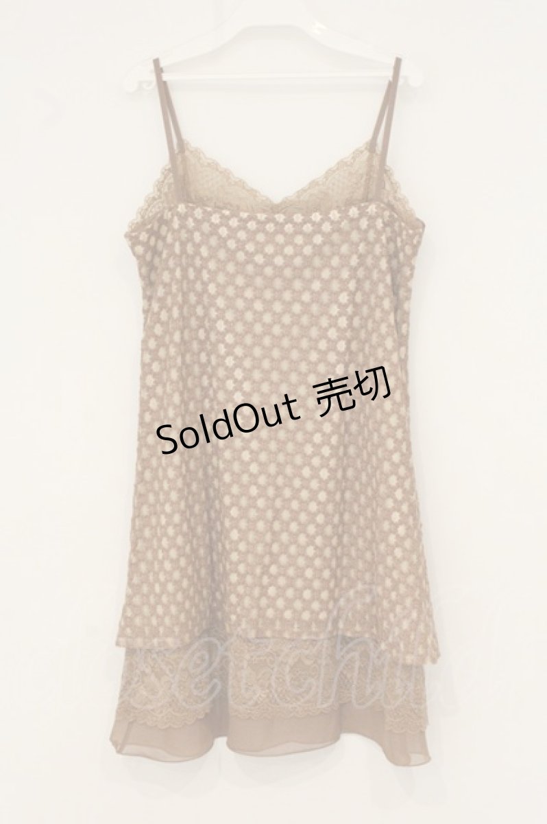 画像3: axes femme / 胸元デザインレーシーキャミチュニ M ブラウン×ベージュ O-26-07-06-020-AX-TO-OW-OS (3)