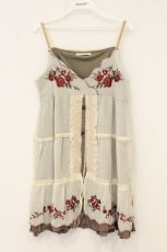 画像1: axes femme / カラー刺繍チュニック M キナリ O-26-07-06-027-AX-OP-OW-OS (1)