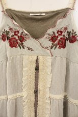 画像2: axes femme / カラー刺繍チュニック M キナリ O-26-07-06-027-AX-OP-OW-OS (2)