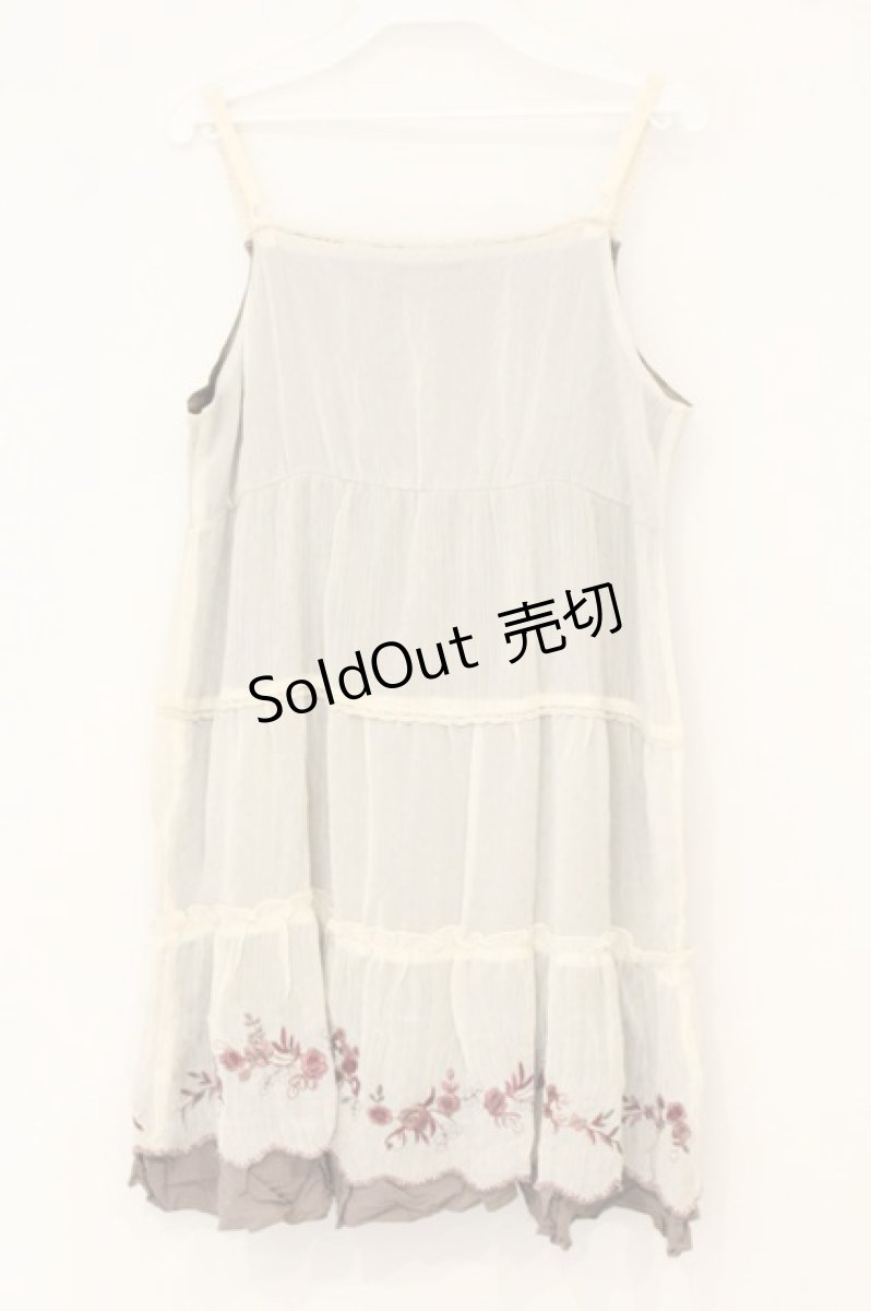 画像3: axes femme / カラー刺繍チュニック M キナリ O-26-07-06-027-AX-OP-OW-OS (3)