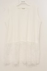 画像1: axes femme / 裾レースノースリーブプルオーバー F シロ O-26-07-07-032-AX-TO-OW-OS (1)