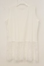 画像3: axes femme / 裾レースノースリーブプルオーバー F シロ O-26-07-07-032-AX-TO-OW-OS (3)