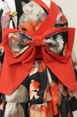 画像3: Royal Princess Alice / ねこ助コラボ/涼風金魚猫ドレス+振袖  クロ O-26-07-07-036-LO-OP-IG-OS (3)