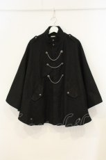 画像1: Favorite / ナポレオンボタンの軍服風ポンチョコート  クロ O-26-07-07-005-LO-CO-OW-OS (1)