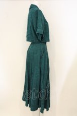 画像3: Tnewties / キリンにパンを食べさせて　クラシカルパターンブラウス＆スカート ブラウス:M スカート:S グリーン O-26-07-07-046-LO-OP-OW-OS (3)