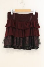 画像1: Ozz Croce / ティアードスカート  ワイン O-26-07-07-050-OO-SK-OW-OS (1)