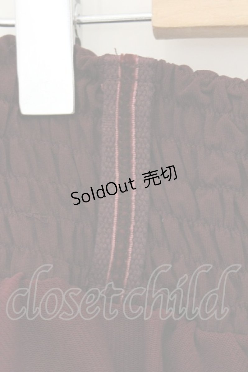 画像2: Ozz Croce / ティアードスカート  ワイン O-26-07-07-050-OO-SK-OW-OS (2)