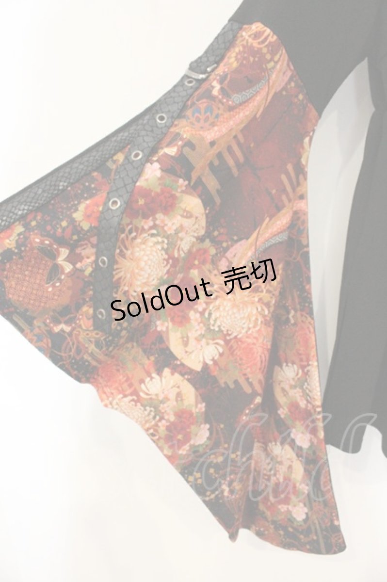 画像3: Qutie Frash / 着物袖トップス  ブラック×オレンジ O-26-07-07-058-QU-TO-IG-OS (3)