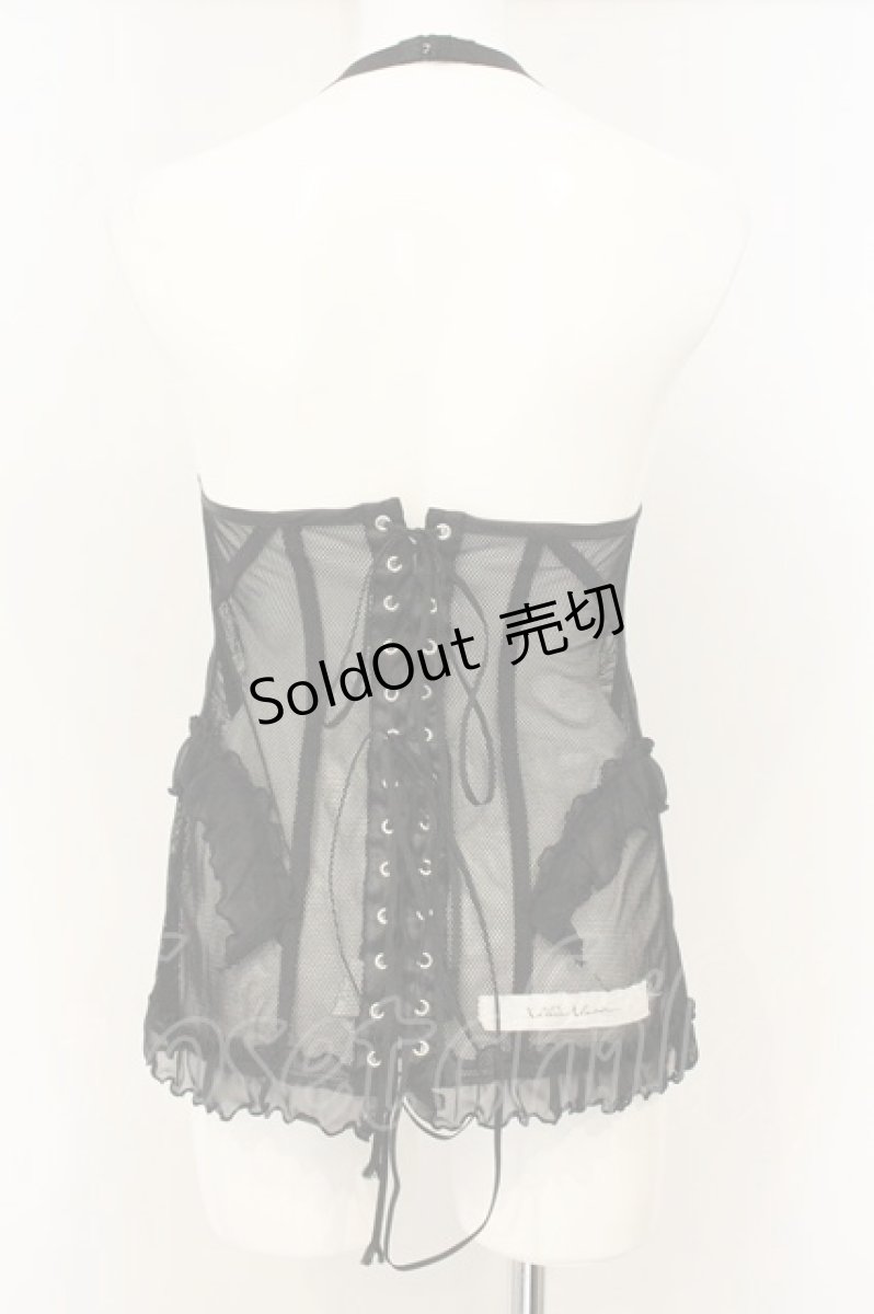 画像5: alice auaa / 15S/S【The time of your bed】 シフォンメッシュビスチェ  ブラック O-26-07-07-065-AA-TO-IG-OS (5)