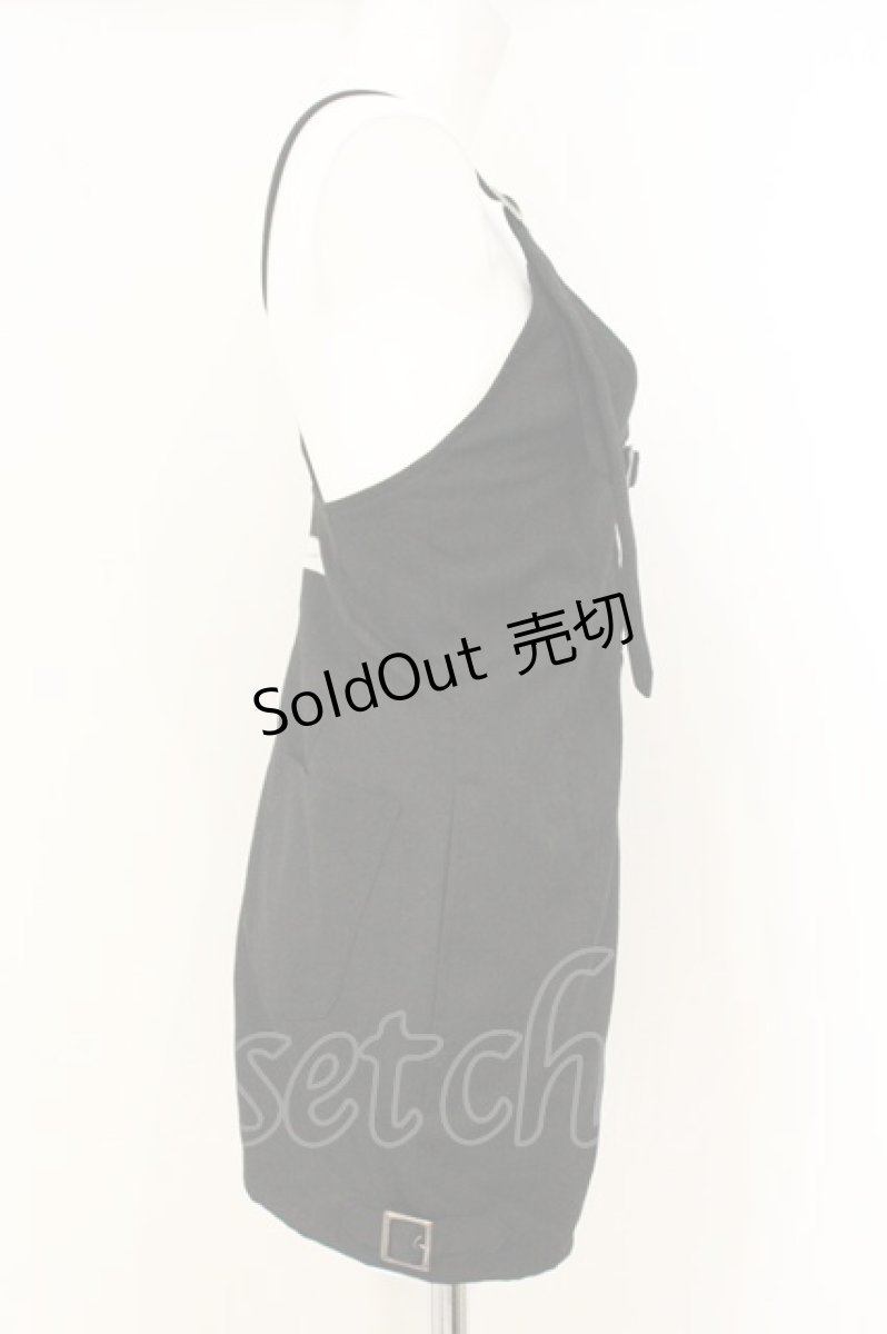 画像3: alice auaa / 14S/S【sleeps in water】　ショートサロペット  ブラック O-26-07-07-068-AA-OP-IG-OS (3)