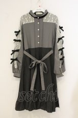 画像1: Favorite / レース切り替えワンピース M クロ O-26-07-07-008-LO-OP-OW-OS (1)