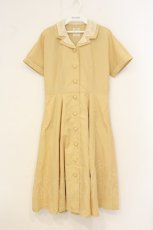 画像1: F&A / レースダブル開衿ワンピース F イエロー O-26-07-07-078-CA-OP-OW-OS (1)