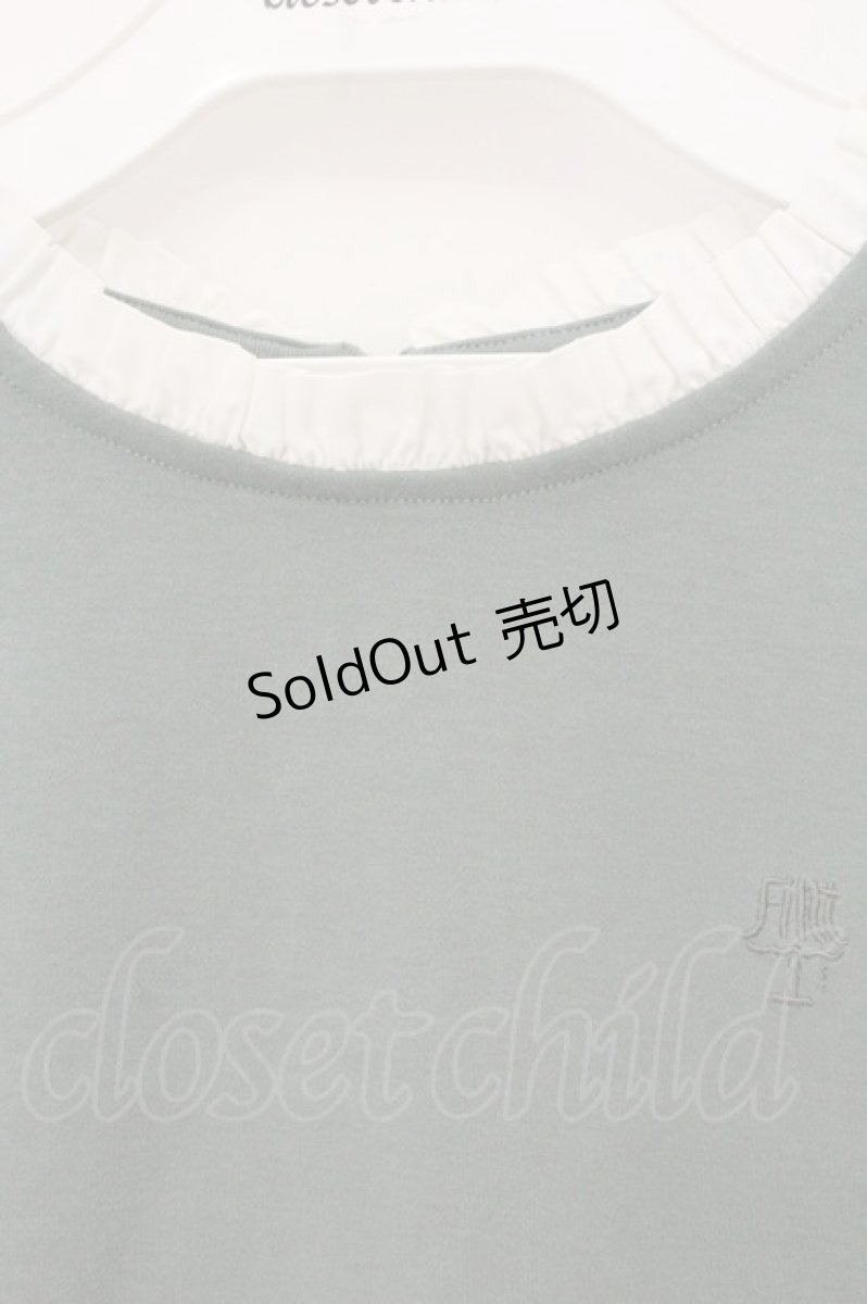 画像2: Fi.n.t / フリル使いTシャツ F グリーン O-26-07-07-086-CA-TO-OW-OS (2)