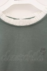 画像2: Fi.n.t / フリル使いTシャツ F グリーン O-26-07-07-086-CA-TO-OW-OS (2)
