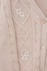 画像2: Fi.n.t / リトルローズ刺繍サマーニットカーディガン F ピンク O-26-07-07-097-CA-TO-OW-OS (2)