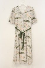 画像1: an another angelus / 南フランス柄5分袖ロングワンピース F グリーン O-26-07-07-100-CA-TO-OW-OS (1)