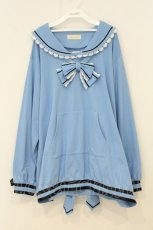 画像1: Favorite / ふんぼさんコラボグッズ オリジナルセーラーロリワンピ風パーカー M~L サックス O-26-07-07-021-LO-TO-OW-OS (1)