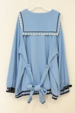 画像4: Favorite / ふんぼさんコラボグッズ オリジナルセーラーロリワンピ風パーカー M~L サックス O-26-07-07-021-LO-TO-OW-OS (4)
