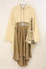 画像1: Favorite / 和心映す寄木細工風プリントの和袖×フィッシュテールワンピース M 杏 O-26-07-07-003-LO-OP-OW-OS (1)
