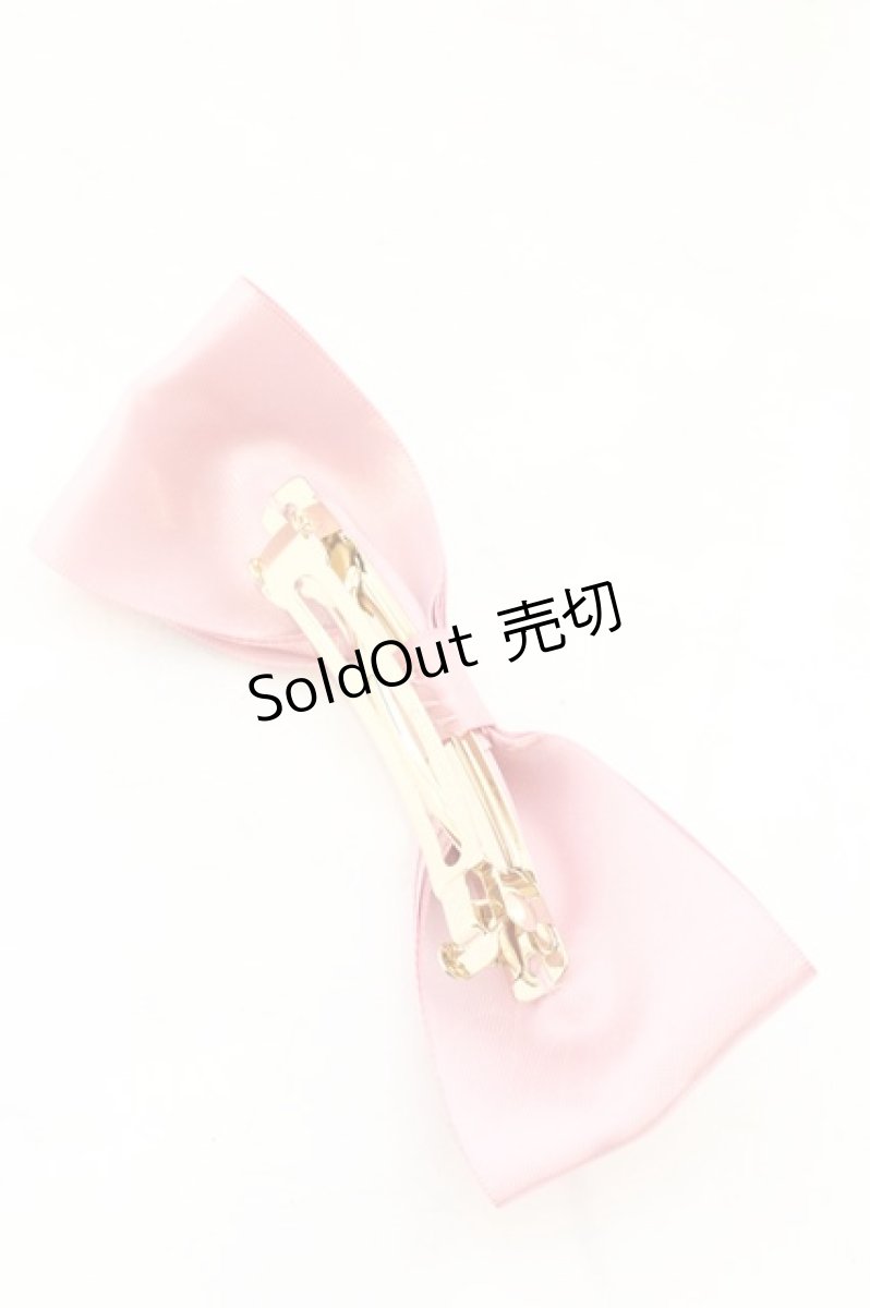 画像2: Maison de FLEUR / リボンリボンサテンバレッタ  ピンク O-26-07-08-041-LO-AC-IG-OS (2)