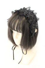 画像1: axes femme / レースップヘッドドレス  クロ O-26-07-08-049-AX-AC-IG-OS (1)