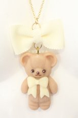 画像1: Chalmiere / TITI フラッフィベアチョコレートネックレス  ブラウン×オフシロ O-26-07-08-053-AX-AC-IG-OS (1)
