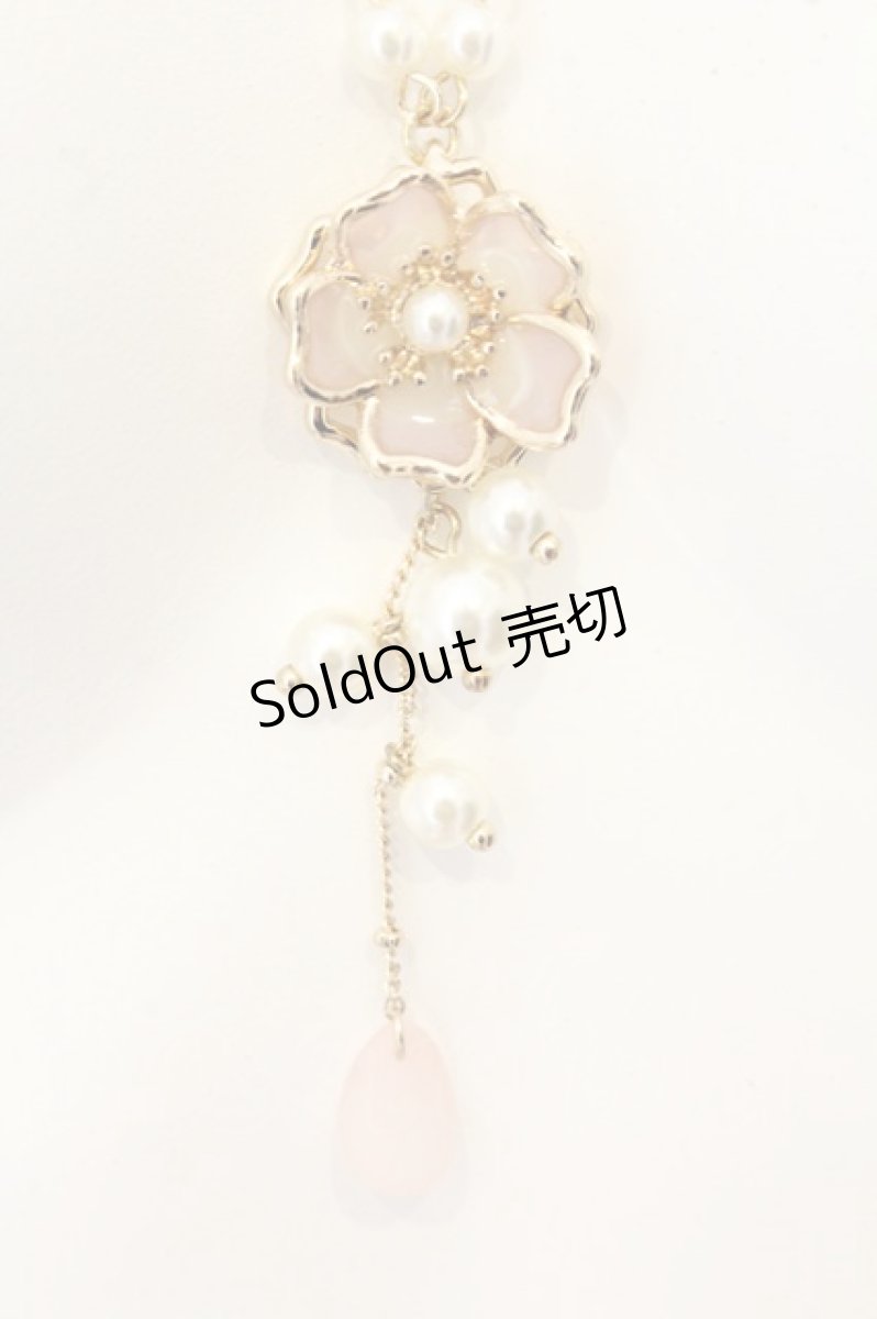 画像1: axes femme / 桜モチーフネックレス  ピンク×ゴールド O-26-07-08-054-AX-AC-IG-OS (1)