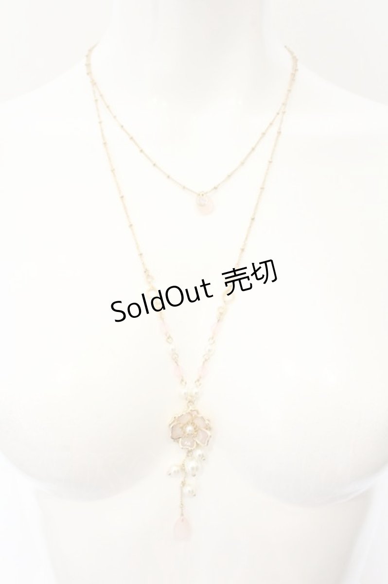 画像2: axes femme / 桜モチーフネックレス  ピンク×ゴールド O-26-07-08-054-AX-AC-IG-OS (2)