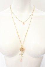 画像2: axes femme / 桜モチーフネックレス  ピンク×ゴールド O-26-07-08-054-AX-AC-IG-OS (2)
