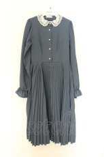 画像1: m petit by misako / AM*レースエリプリーツワンピース M ブルー×シロ O-26-07-08-023-LO-OP-IG-OS (1)
