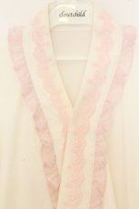 画像2: axes femme kawaii / 衿レース付き和風ブラウス  シロ×ピンク O-26-07-08-026-AX-BL-IG-OS (2)