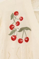 画像2: axes femme POETIQUE / チェリー刺繍ニットカーディガン M シロ O-26-07-10-036-AX-TO-IG-OS (2)