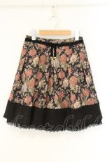 画像1: axes femme / ゴブラン風プリントスカート M クロ O-26-07-10-042-AX-SK-IG-OS (1)