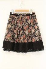 画像3: axes femme / ゴブラン風プリントスカート M クロ O-26-07-10-042-AX-SK-IG-OS (3)