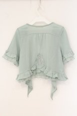 画像3: axes femme / バックティアードショートカーディガン M ミント O-26-07-10-050-AX-TO-IG-OS (3)