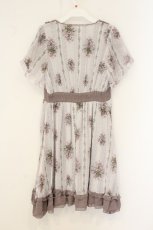 画像3: axes femme / ブーケ×ストライプワンピース M グレー×モカ O-26-07-10-005-AX-OP-IG-OS (3)
