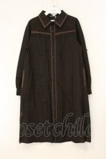画像1: axes femme / チェック柄ロングシャツ M ブラウン O-26-07-10-062-AX-TO-OW-OS (1)