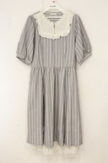 画像1: axes femme / ブロッキングストライプワンピース M グレー O-26-07-10-066-AX-OP-OW-OS (1)