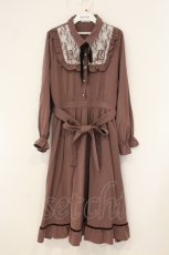画像1: axes femme / 薔薇×額縁刺繍ロングワンピース M ピンク O-26-07-10-067-AX-OP-OW-OS (1)