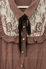 画像2: axes femme / 薔薇×額縁刺繍ロングワンピース M ピンク O-26-07-10-067-AX-OP-OW-OS (2)