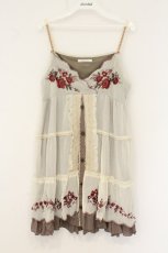 画像1: axes femme / カラー刺繍チュニック  アイボリー O-26-07-10-008-AX-OP-IG-OS (1)
