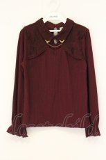 画像1: axes femme / カットワークデザインプルオーバー F ワイン O-26-07-10-077-AX-TO-OW-OS (1)