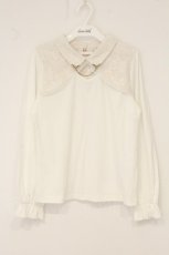 画像1: axes femme / カットワークデザインプルオーバー F キナリ O-26-07-10-090-AX-TO-OW-OS (1)