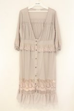 画像1: axes femme / 透けレースロングカーディガン M ピンク O-26-07-10-093-AX-TO-OW-OS (1)