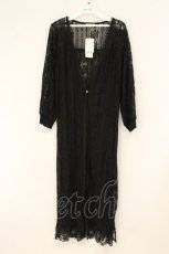 画像1: axes femme / 総レースロングカーディガン M クロ O-26-07-10-095-AX-TO-OW-OS (1)