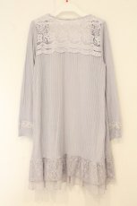 画像3: axes femme / 裾レースカーディガン M ブルーグレー O-26-07-10-096-AX-TO-OW-OS (3)