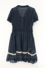 画像3: axes femme / 配色ボータイクラシカルワンピース M ネイビー O-26-07-10-001-AX-OP-IG-OS (3)