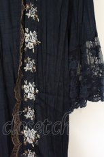 画像2: axes femme / カラー刺繍入りロングカーディガン M ネイビー O-26-07-10-099-AX-TO-OW-OS (2)